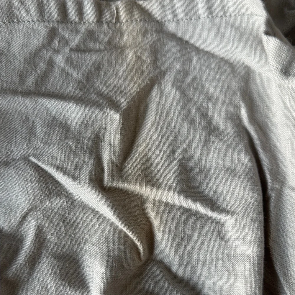 Restoration Hardware Child and Baby Belgian linen crib skirt gray